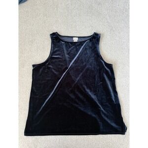Chicos Travelers Blue Velvet‎ Sleeveless Tank Top Size 3 16/18